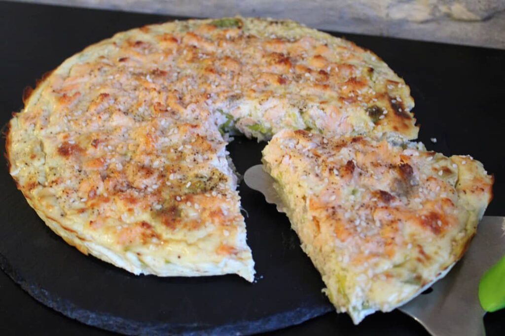 Quiche saumon poireaux et ricotta