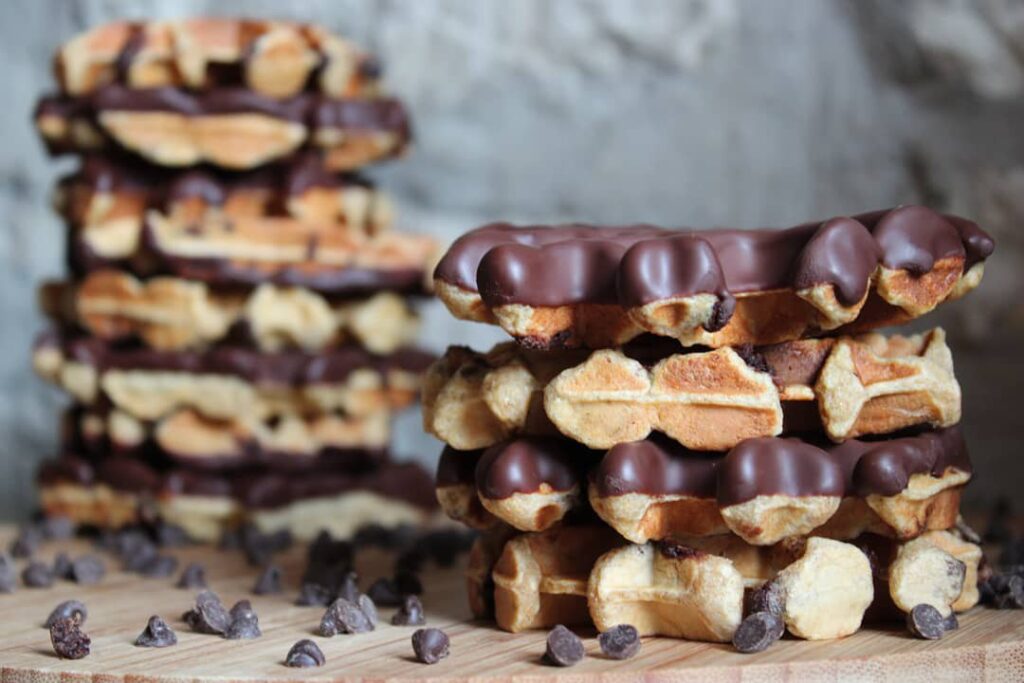 Gaufres à la banane et au chocolat