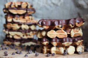 Gaufres à la banane et au chocolat