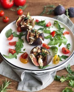 Figues rôties au chèvre, romarin et sirop d&rsquo;érable