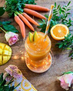 Smoothie mangue carotte et orange