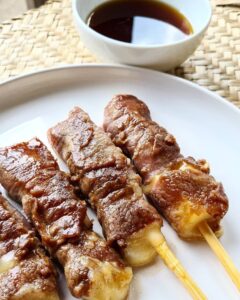 Brochettes de boeuf au fromage facile