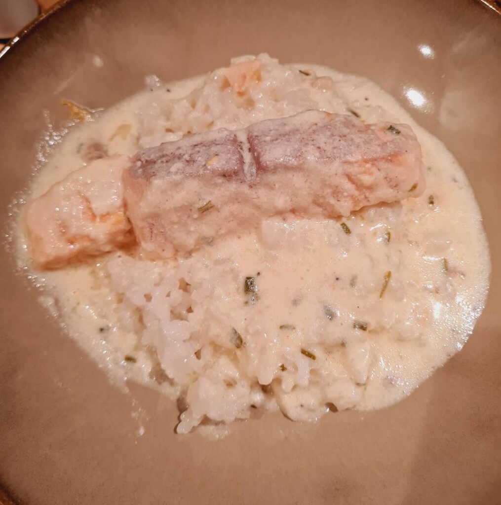 Pavé de saumon sauce citronné