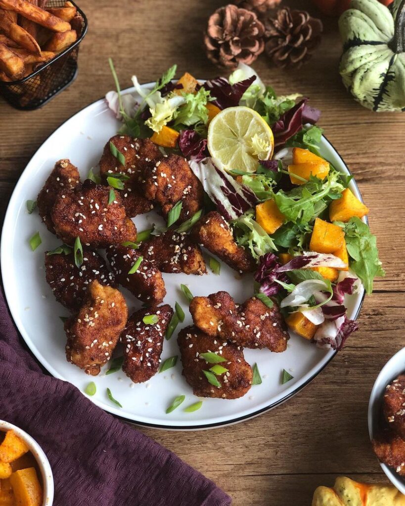 Sweet chili chicken nuggets