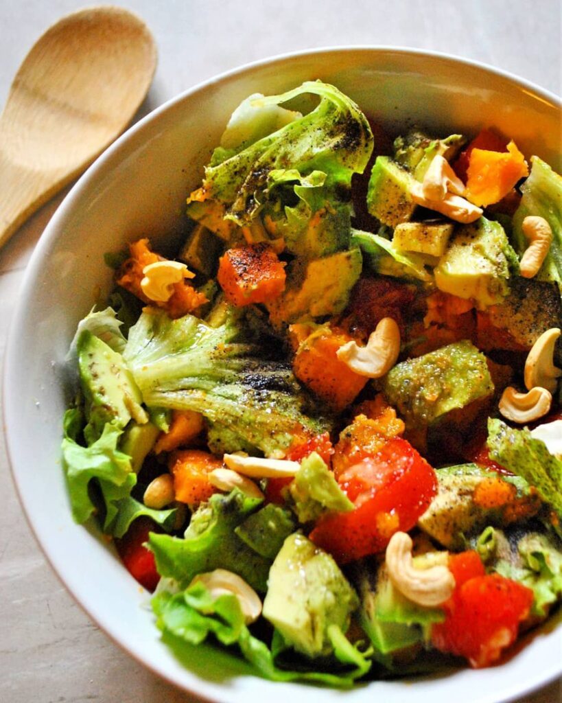 Salade tiède à la patate douce