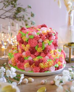 Gâteau fleuri pour la fête des mères