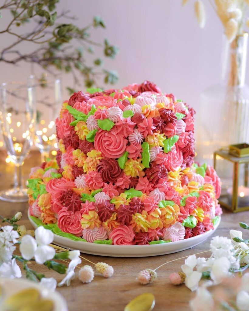 Gâteau fleuri pour la fête des mères