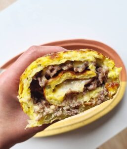 Roulé de pommes de terre et viande hachée