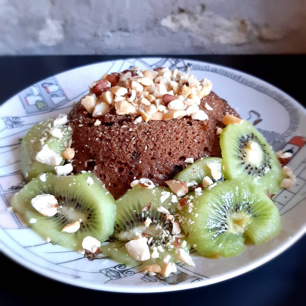 Bowlcake choco sans œuf à la farine de lentilles