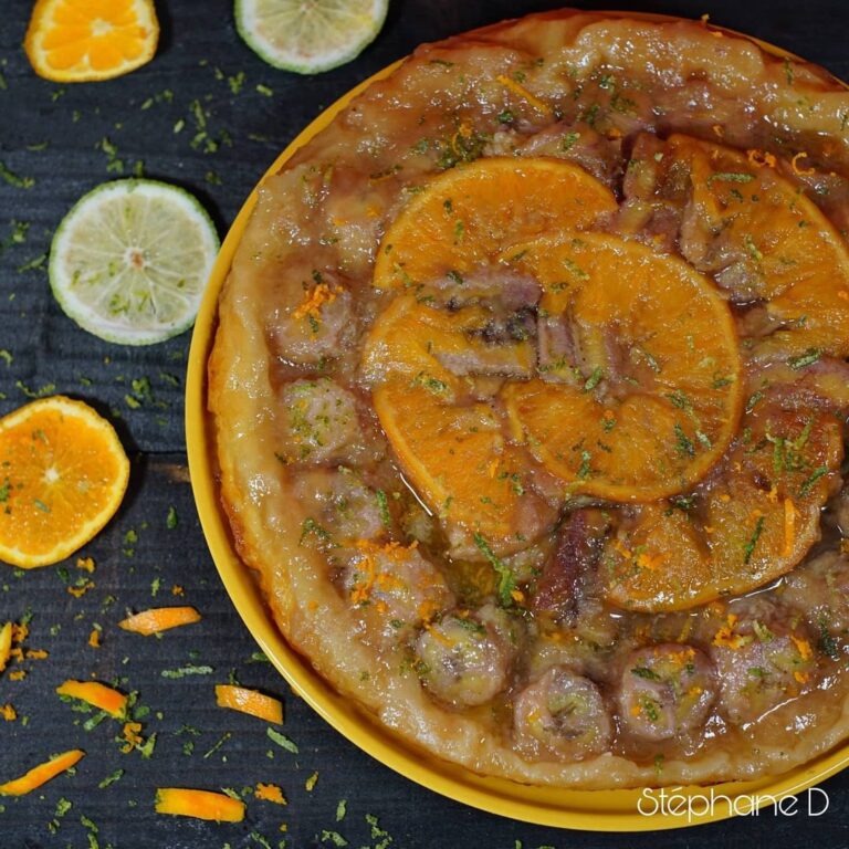 Tarte banane et orange façon tatin