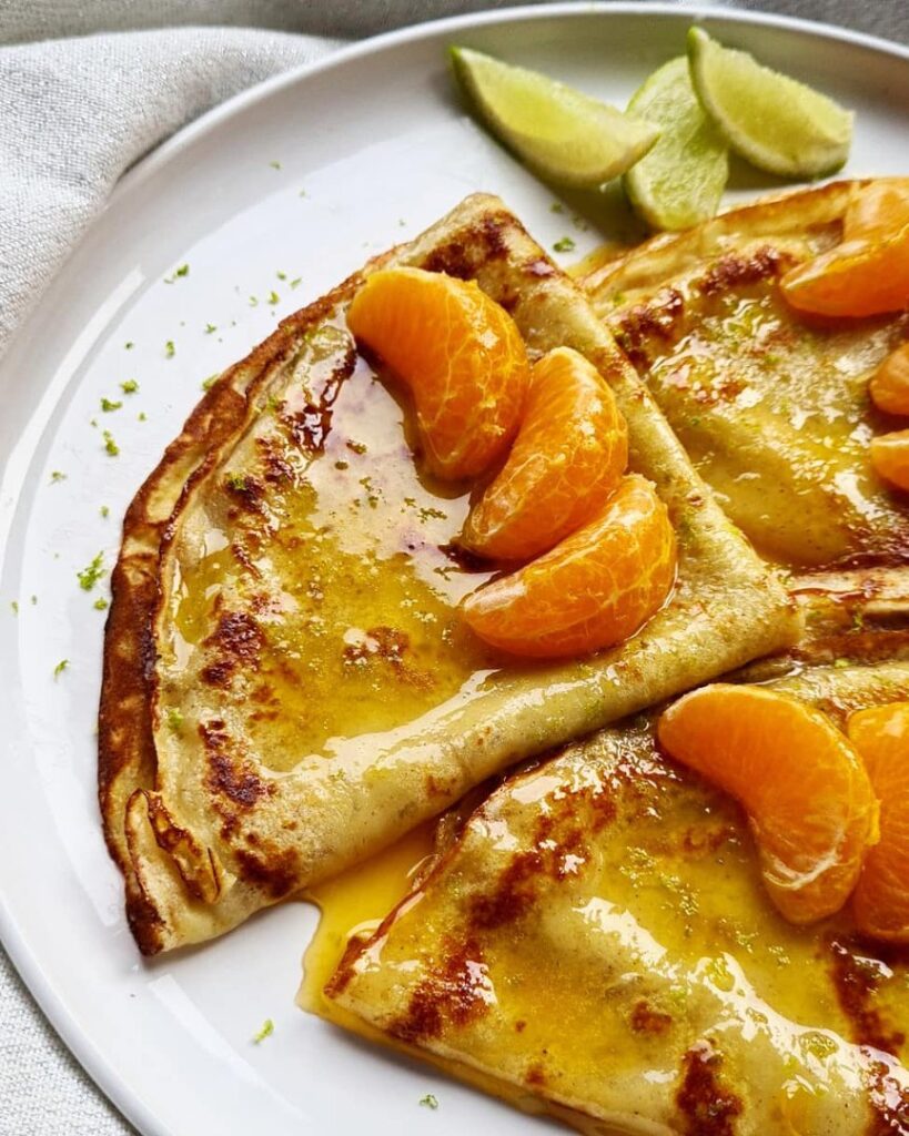 Crêpes au sirop de clémentines