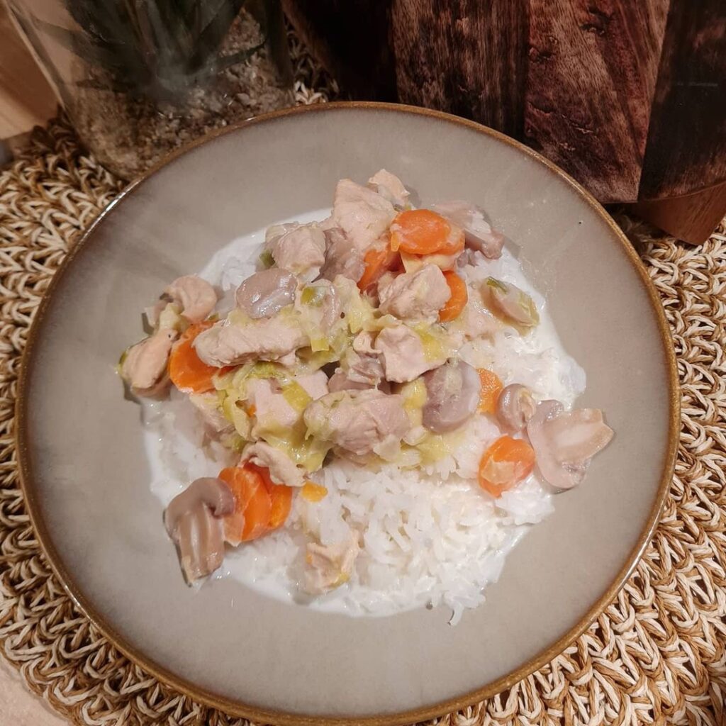 Blanquette de poulet express au cookeo