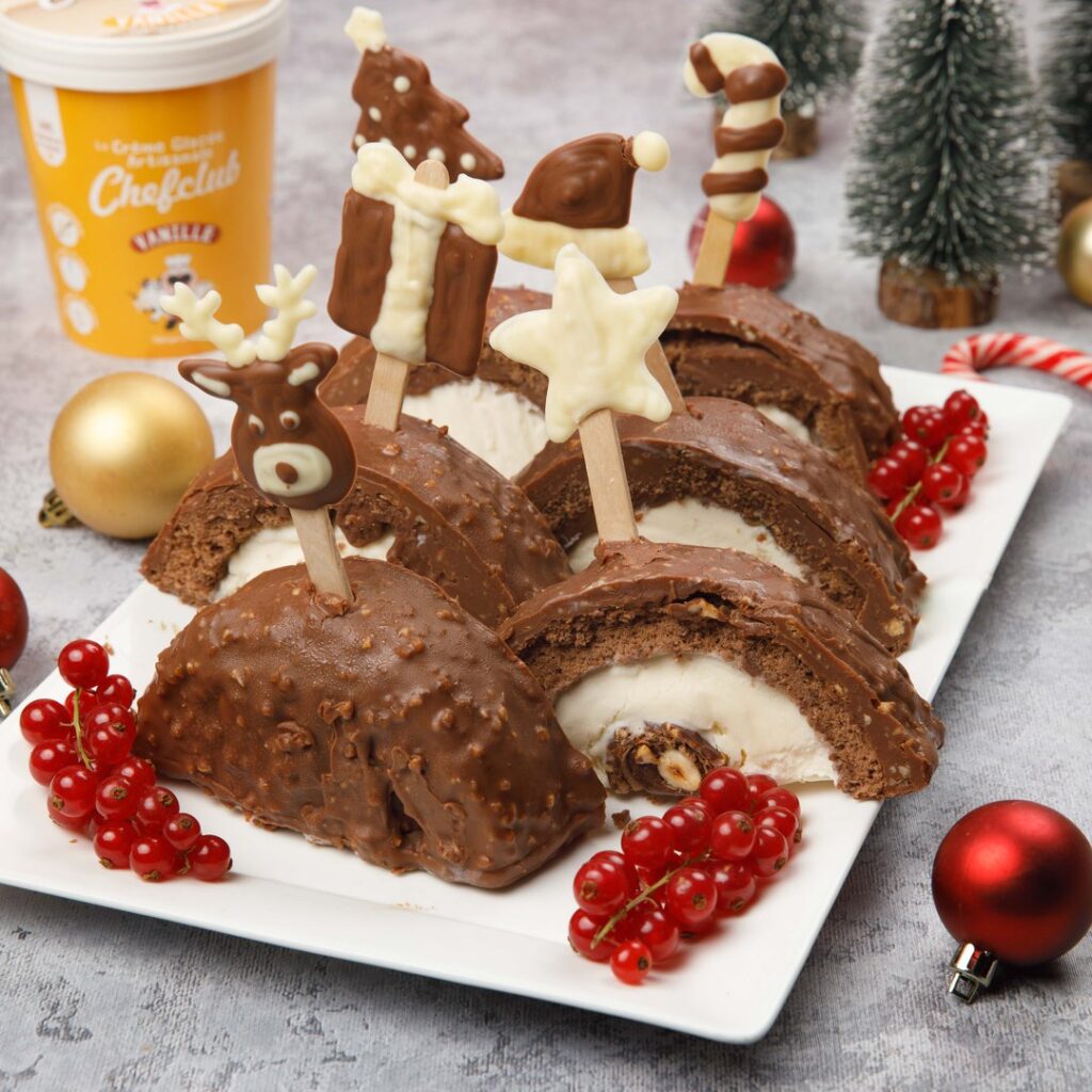 Bûche chocolatée de Noël