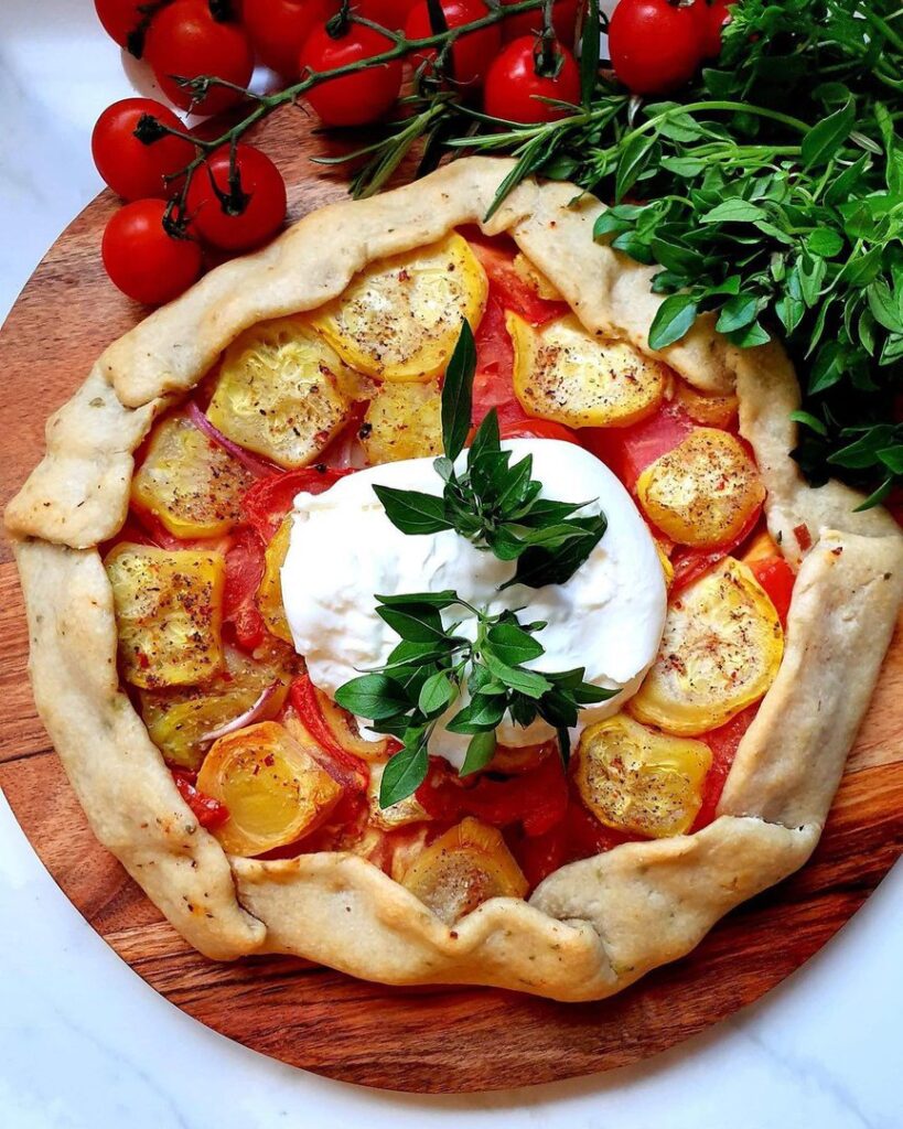 Tarte rustique tomates courgettes
