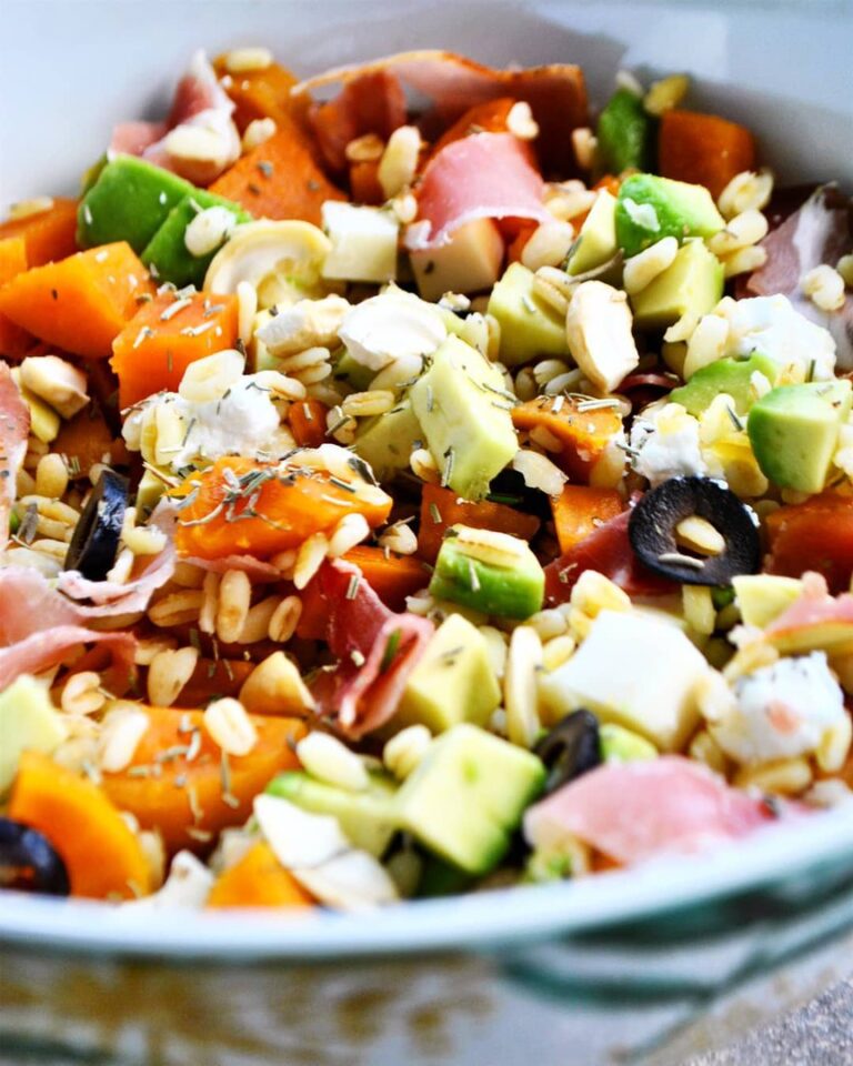 Salade complète colorée blé et patate douce