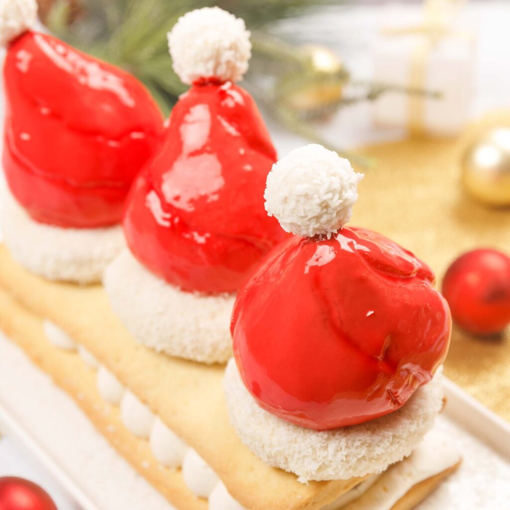 La bûche bonnet du Père Noël