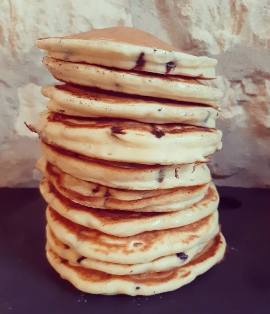 Pancakes aériens aux pépites de chocolat