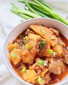 Mijoté de bœuf aux poivrons