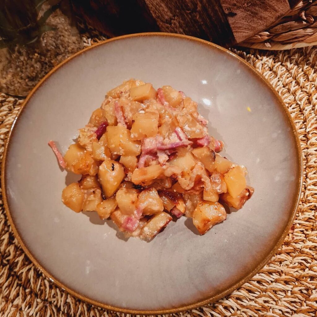 Tartiflette aux lardons fumés et reblochon