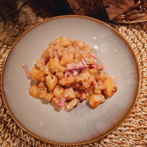 Tartiflette aux lardons fumés et reblochon