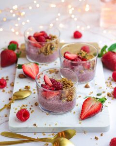Pudding de chia à la framboise