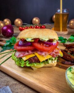 Burger au fromage à raclette