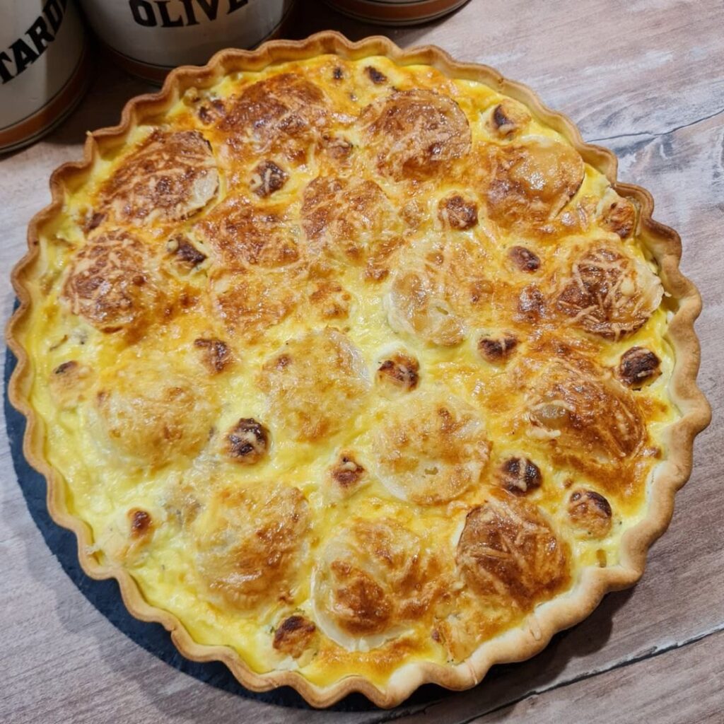 Tarte chèvre & aux 3 fromages