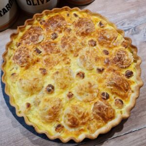 Tarte chèvre & aux 3 fromages