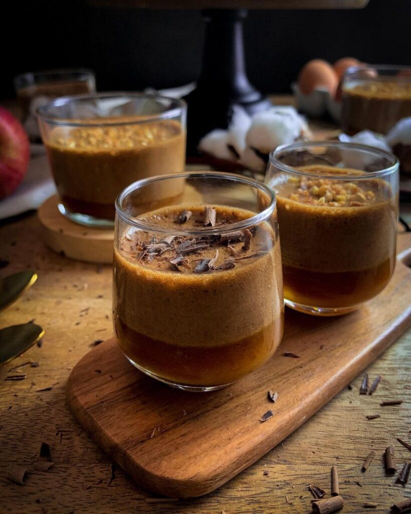 Verrines choco noisette et caramel de pomme au beurre salé