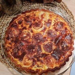Tarte boursin – courgettes – saumon fumé & chèvre