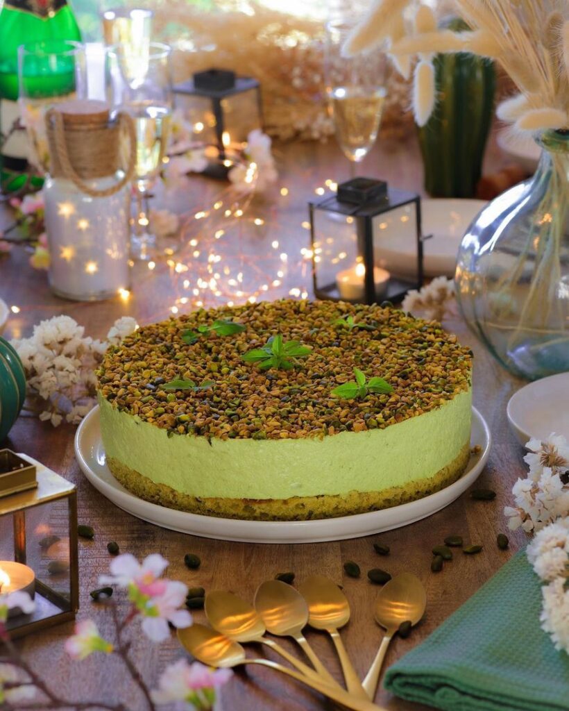 Gâteau mousse de pistache léger