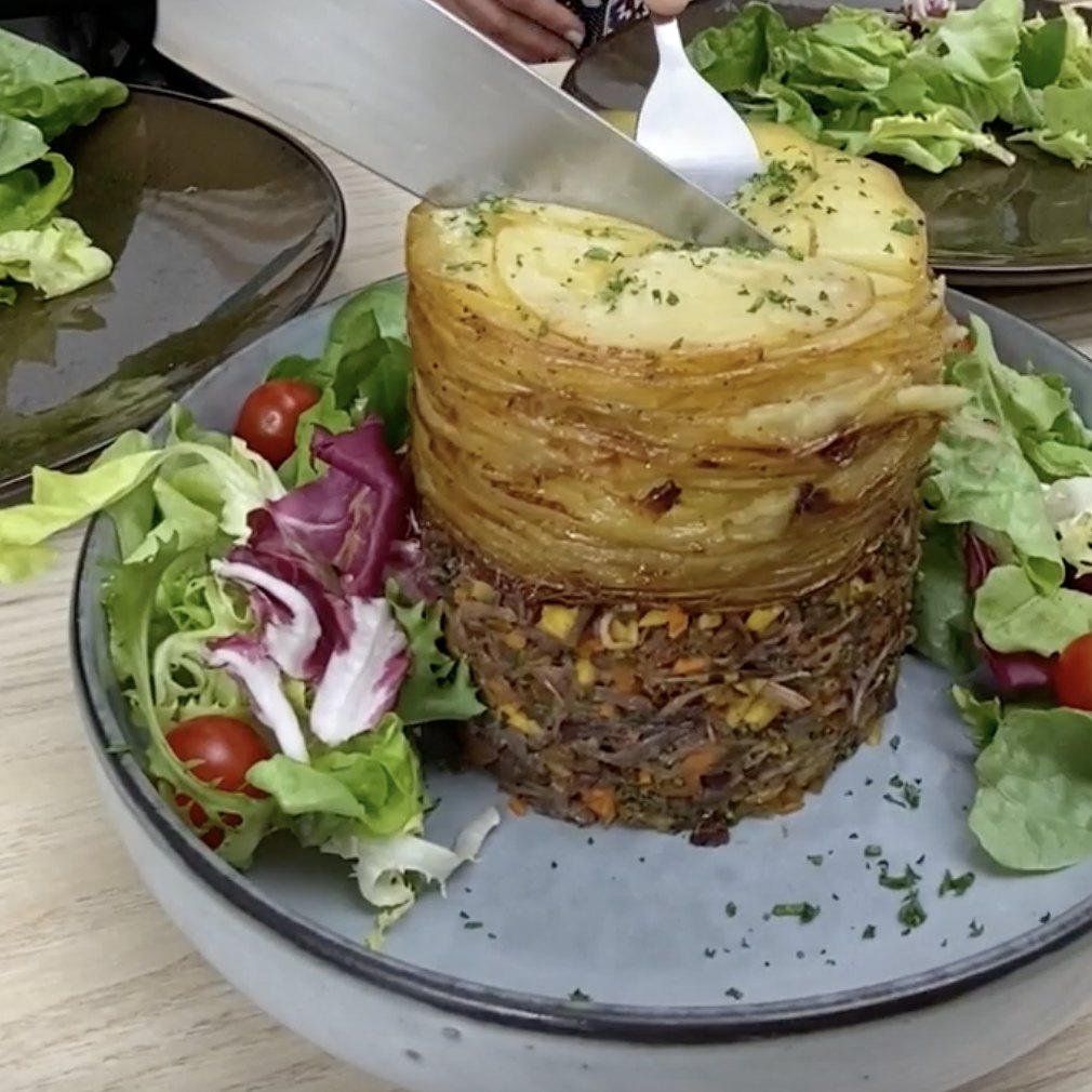 Gratin de pommes de terre canard