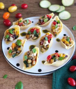 Pâtes coquillages et farce de légumes Pâtes coquillages et farce de légumes