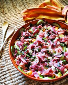 Salade sucrée salée au melon