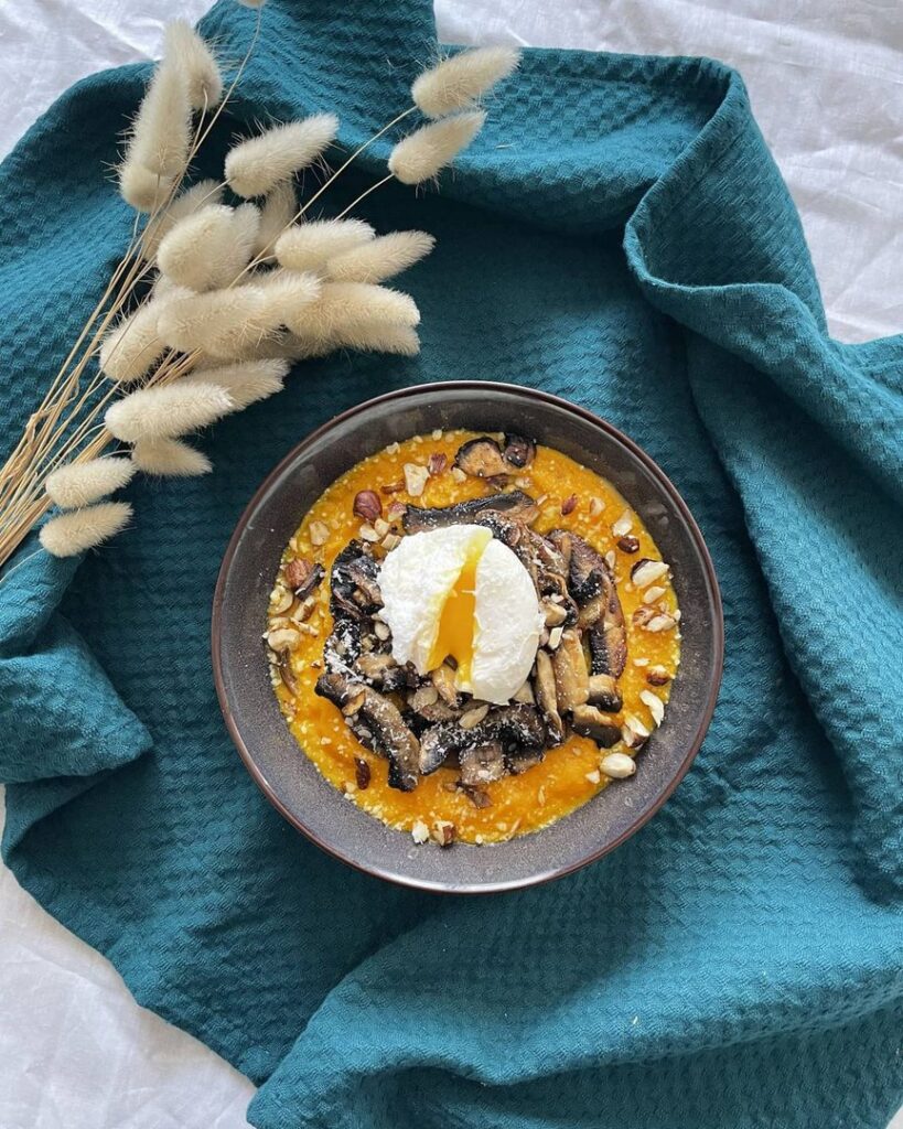 Bowl butternut, noisettes champignons