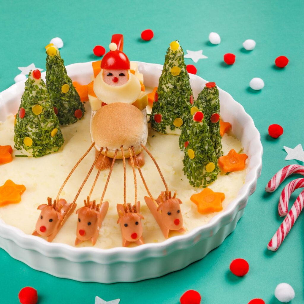 Gratin purée saucisse de Noël