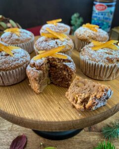 Muffins crème de marrons et orange confite