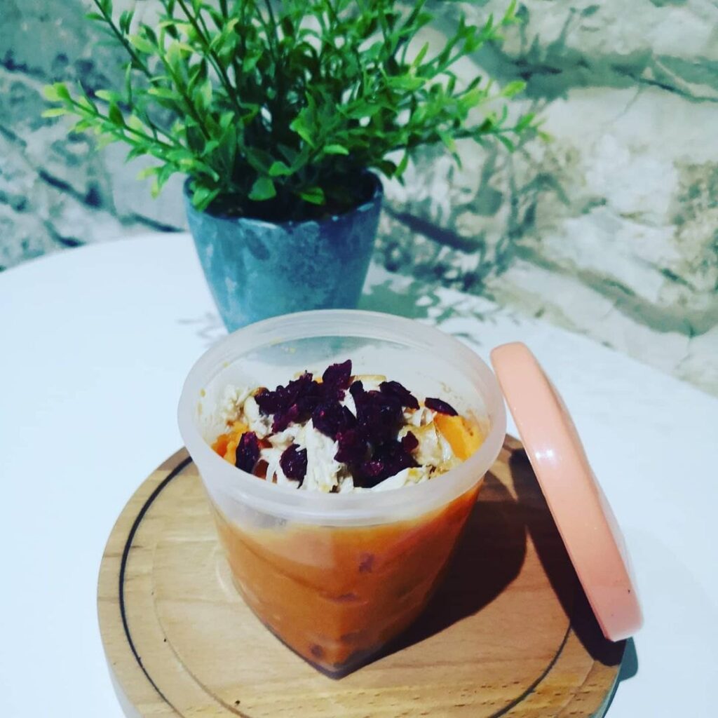 Purée de patate douce aux cramberries