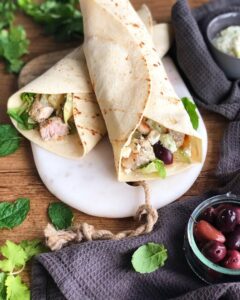 Gyros de poulet et tzaziki maison
