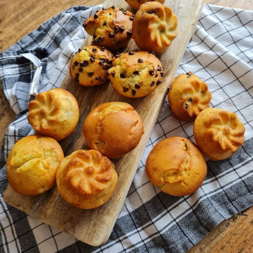 Muffins aux pommes et pépites de chocolat