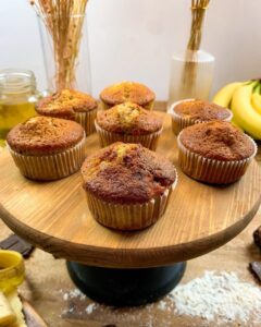 Muffins moelleux banane et chocolat