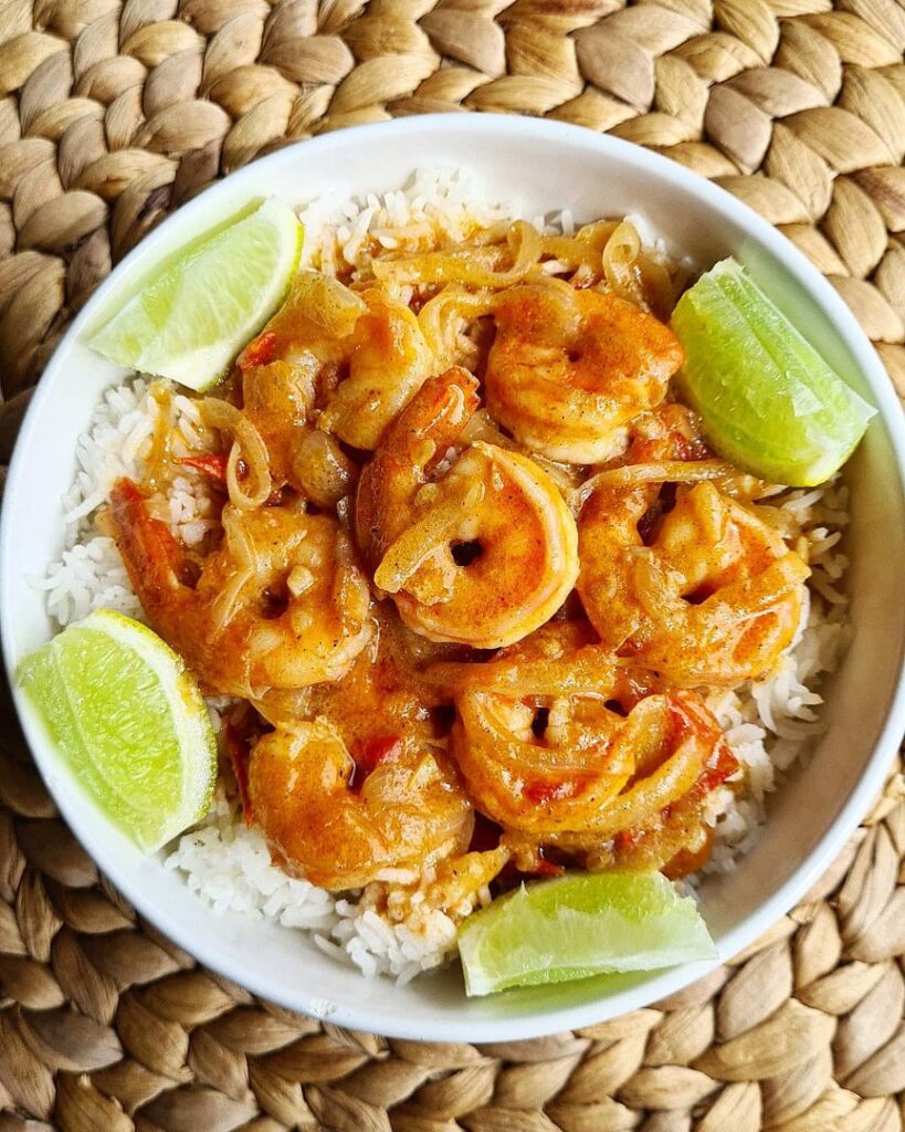 Curry rouge de crevettes et citron vert ultra facile