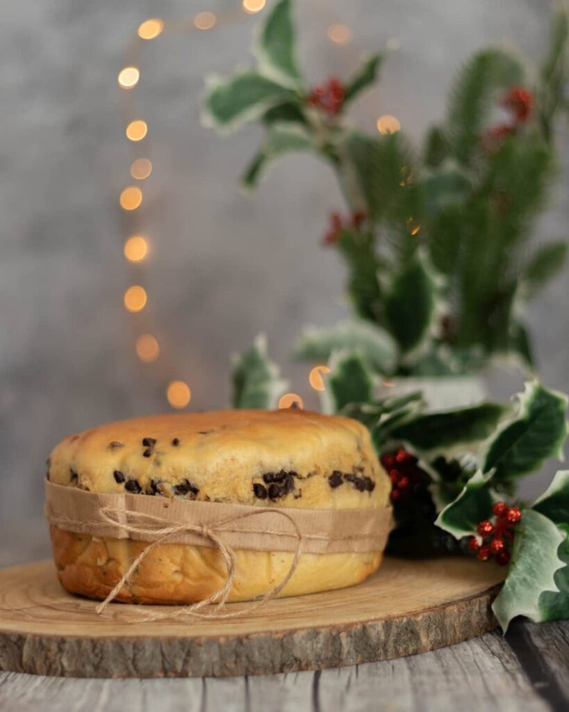 Panettone fruits secs et pépites de chocolat