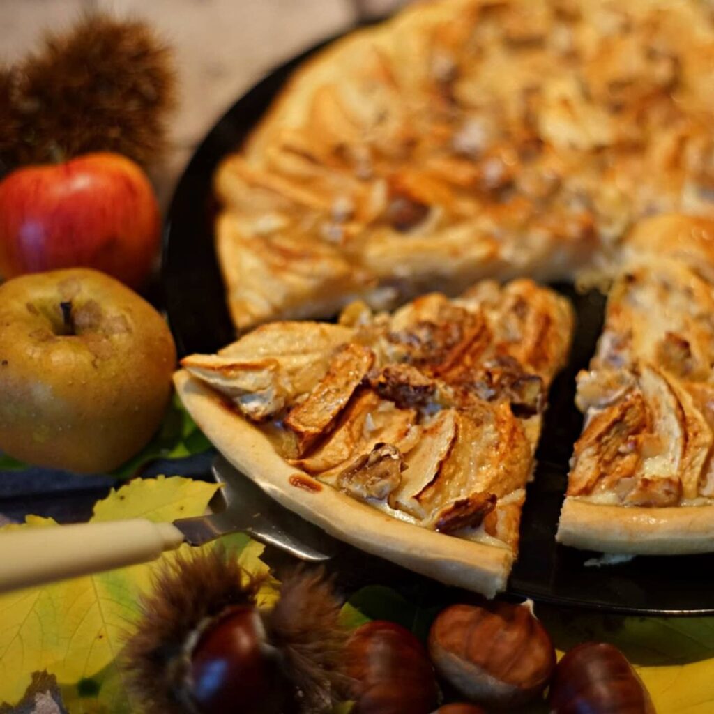 Tarte pommes châtaignes
