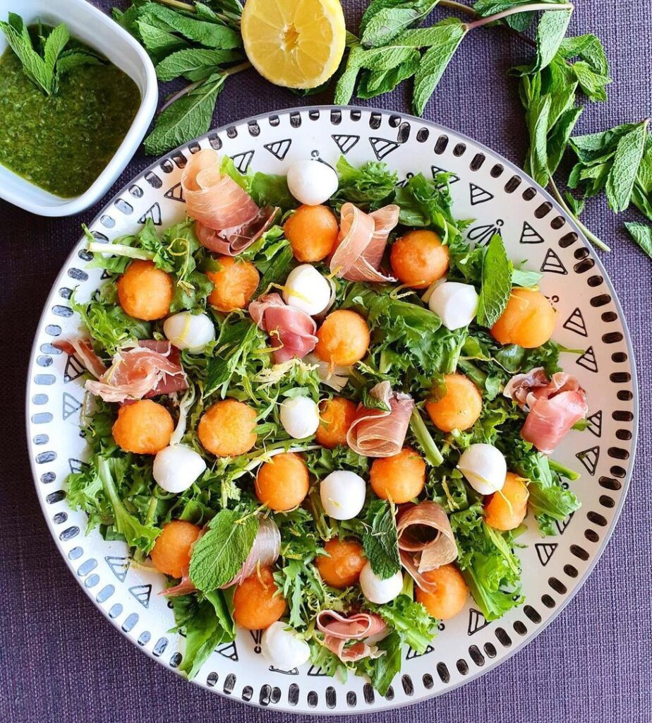 Salade fraîcheur melon et mozzarella