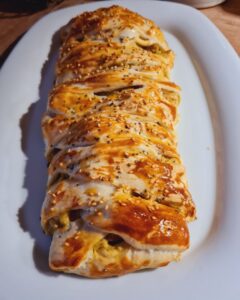 Tresse poulet / champignons / oignons