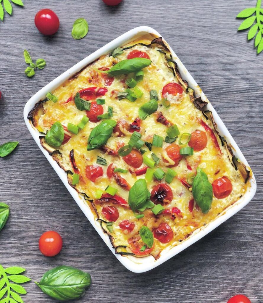 Quiche base courgettes et légumes