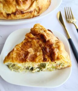 Tourte saumon fumé et poireaux Tourte saumon fumé et poireaux