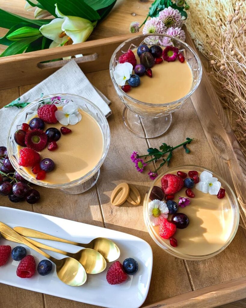 Panna cotta crémeuse au chocolat Dulcey