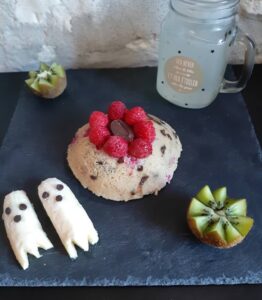Bowl cake au chocolat noir et aux franboises